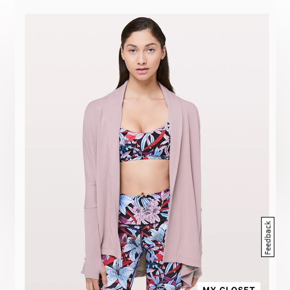 Lululemon smoky blush Back in Action wrap sz 6